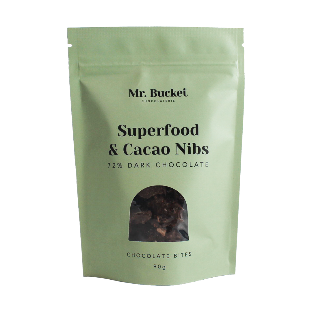 Mr Bucket Chocolaterie - Superfood &amp; Cacao Nibs Bites