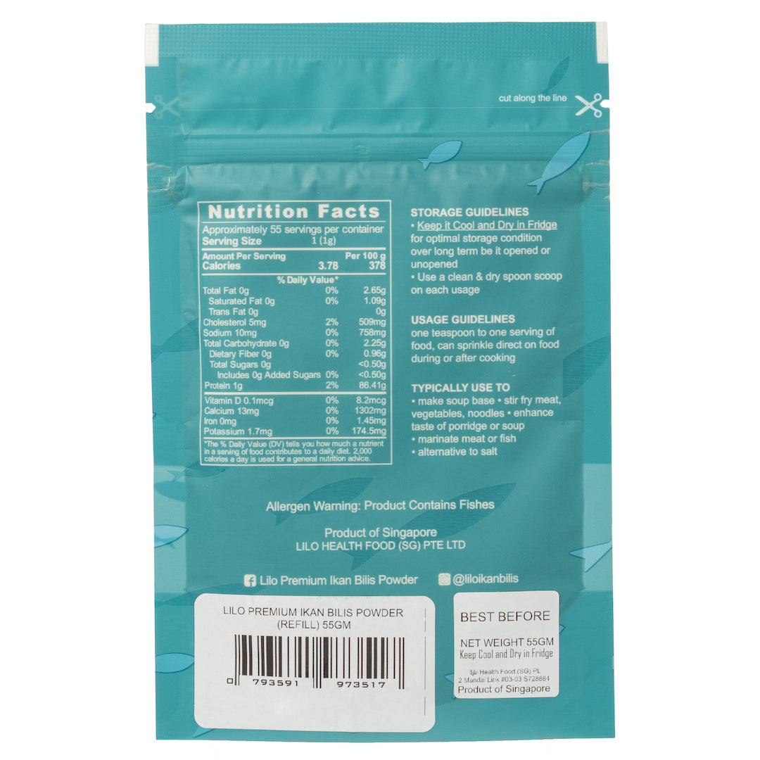 Lilo Premium Ikan Bilis Powder Resealable Refill (55g)