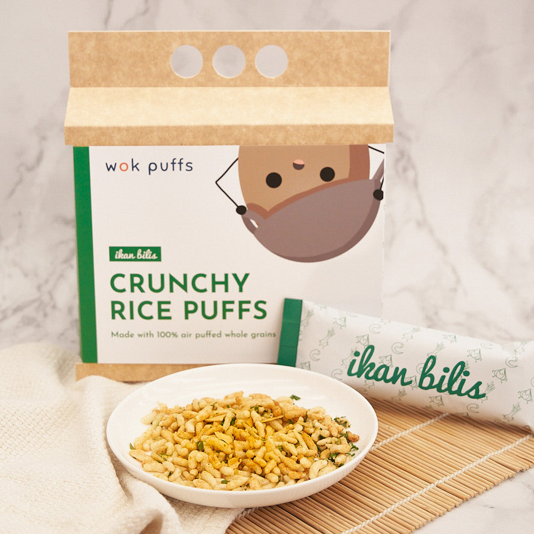 Wok Puffs - Ikan Bilis Crunchy Rice Puffs (Box of 8)