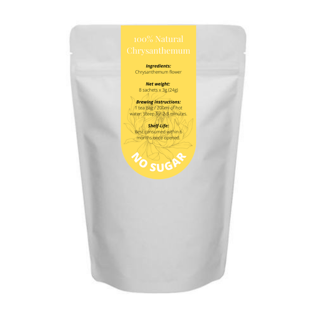 Coffeehock 100% All Natural Chrysanthemum Teabag with No Sugar 8&#39;s x 3g