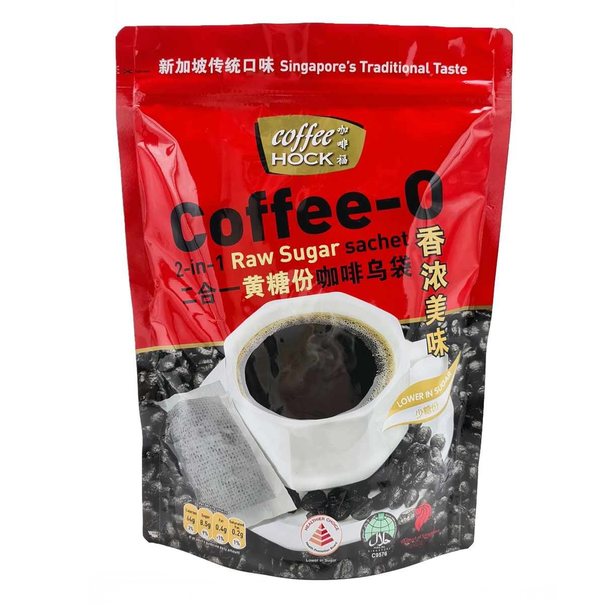 Coffeehock 2in1 Coffee-O Mixture Bag with Less Sugar (Raw Sugar) 22&#39;s