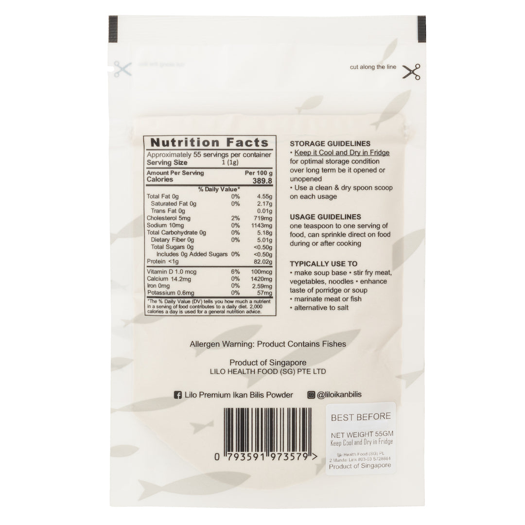 Lilo Premium White Bait Powder Resealable Refill (55g)