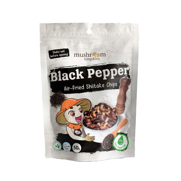 Mushroom Kingdom - Black Pepper Flavoured Shiitake Chips