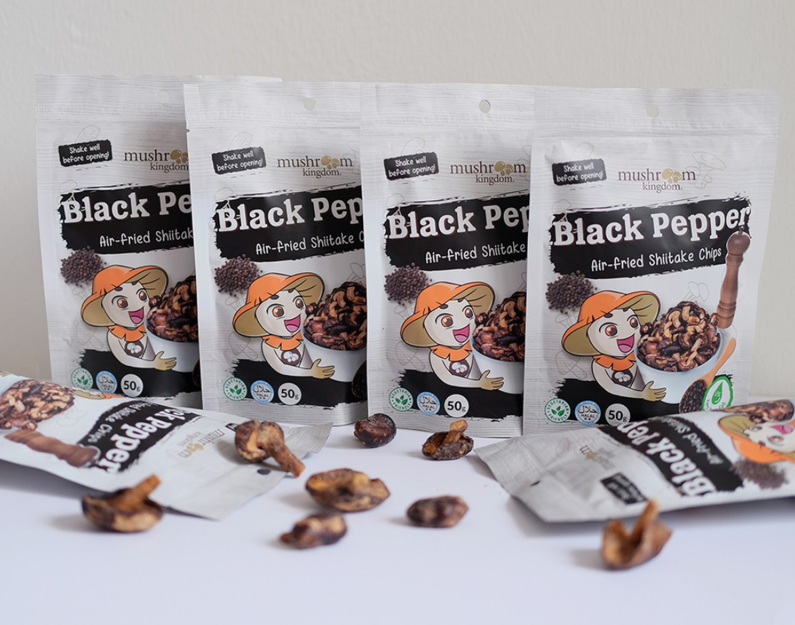 Mushroom Kingdom - Black Pepper Flavoured Shiitake Chips